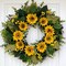 24-Inch Sunflower Wreath – Large Weatherproof Spring & Summer Wreath for Front Door, Farmhouse Rustic Indoor/Outdoor Home Decor